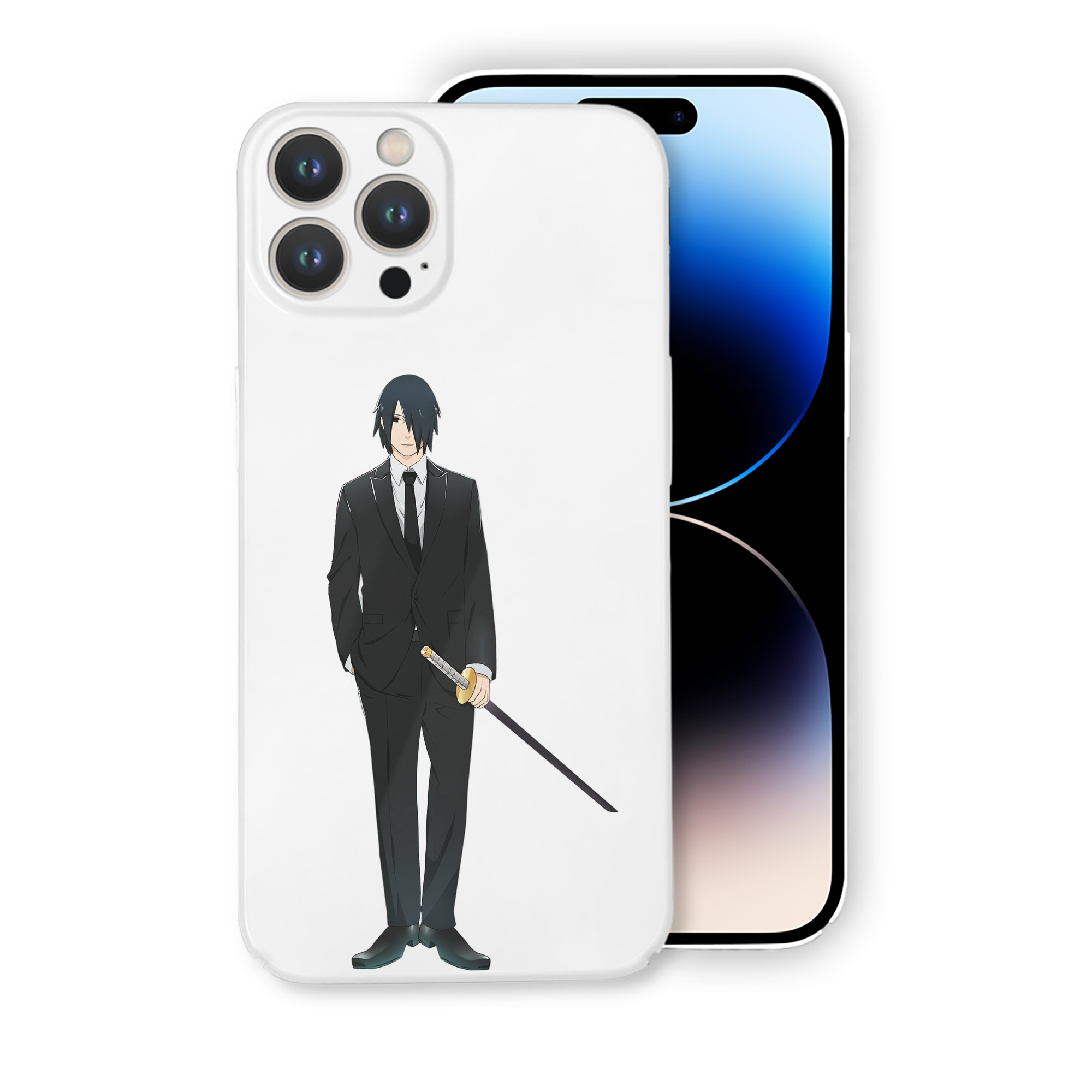 （画像用） NARUTO -ナルト- うちは サスケ Uchiha Sasuke 【iPhone 14シリーズ対応】ハードケース